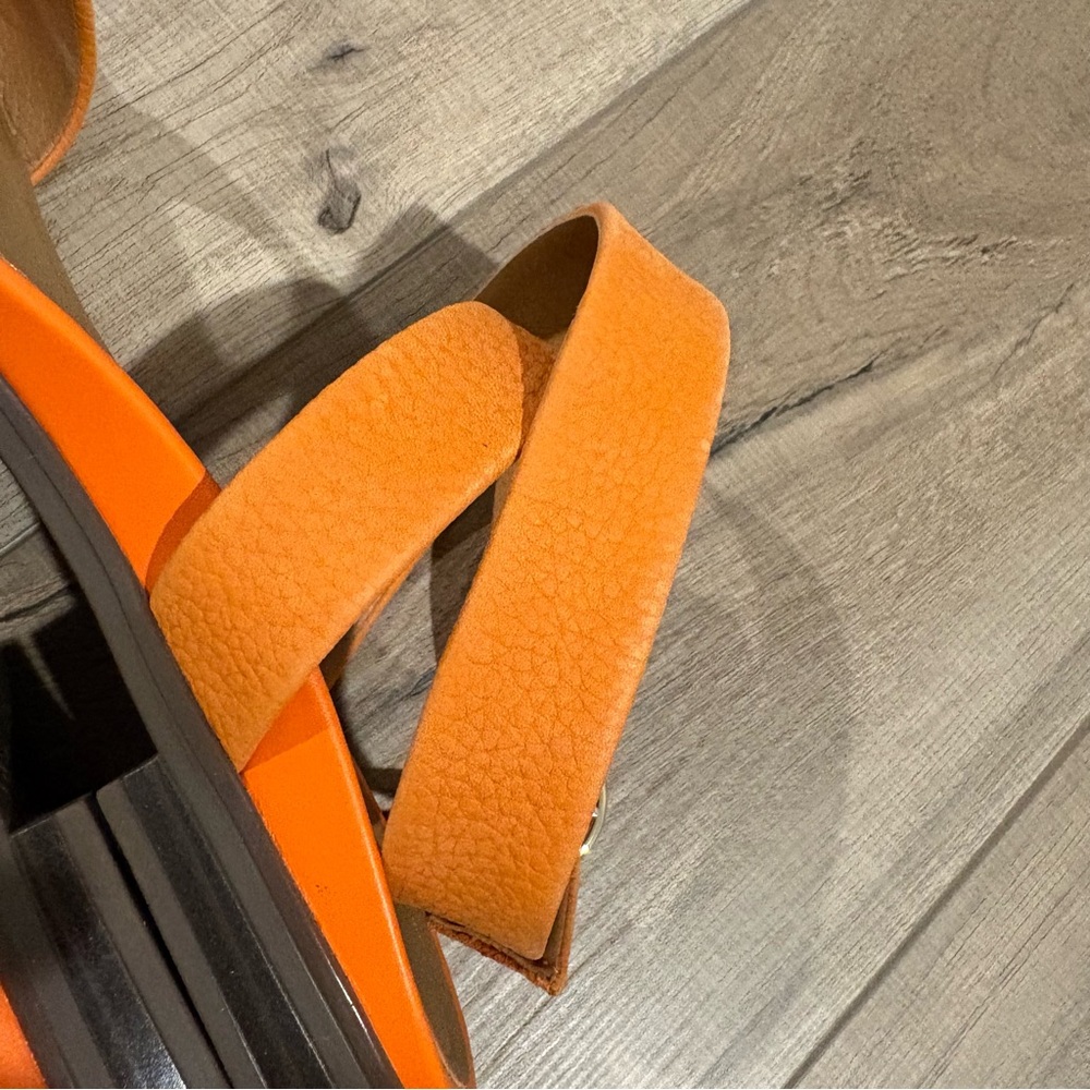 Vionic Anaya Ankle Strap Sandal Marmalade Orange Leather Size 9.5 - Picture 7 of 9